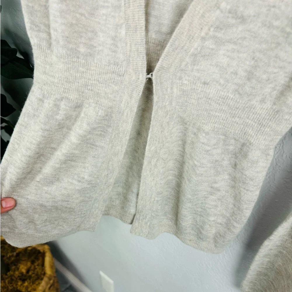 Rebecca Taylor Y2K Cashmere Bejeweled Baby Doll Pelum Grey Single Hook Cardigan - Picture 6 of 8